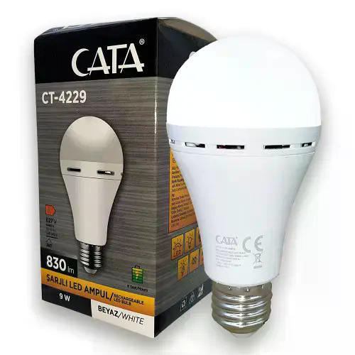 Світлодіодна аварійна лампа CATA LED що перезаряджається 9W