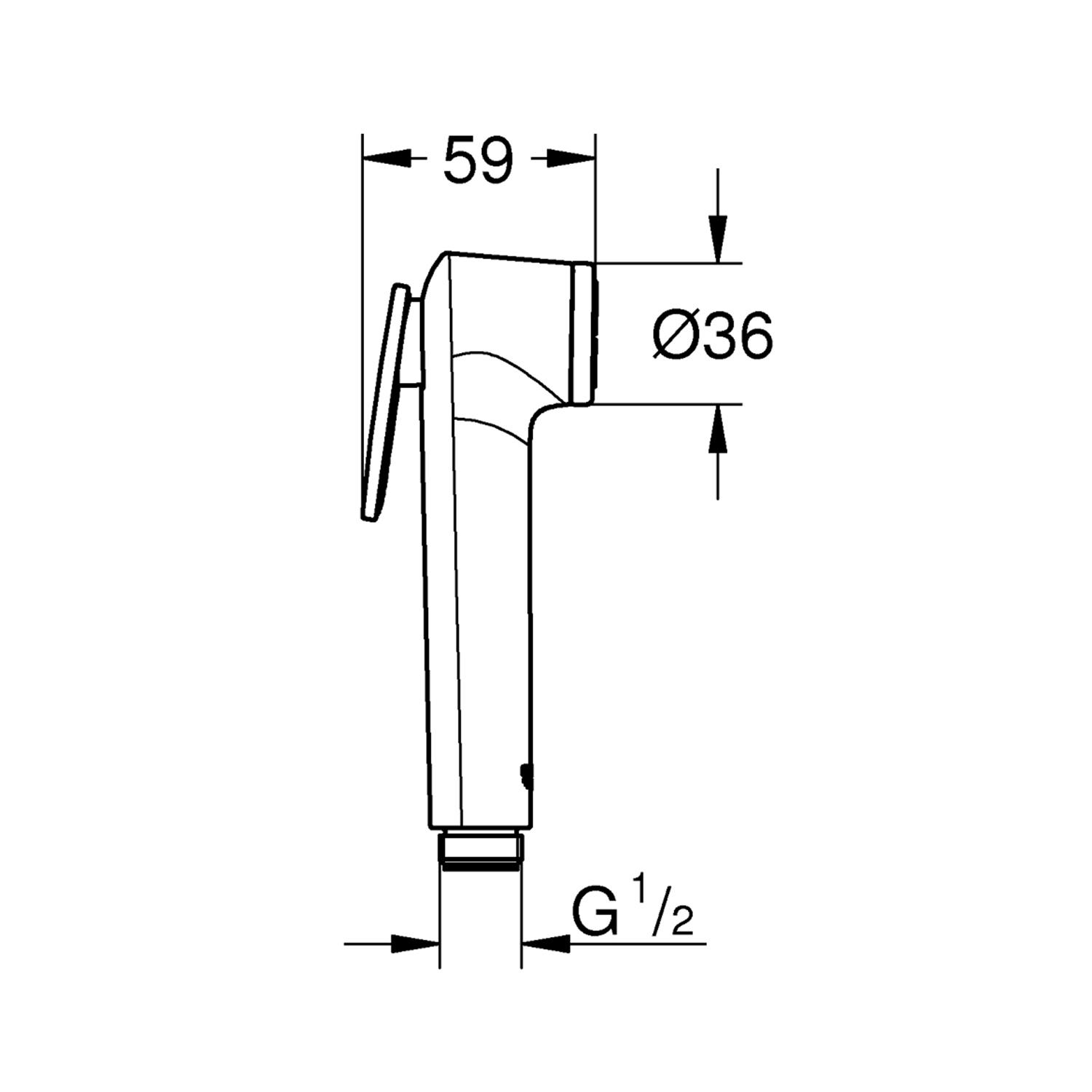 Лейка для гигиенического душа Grohe Tempesta-F Trigger 27512001 CV030539 пластик Хром (159104) - фото 2