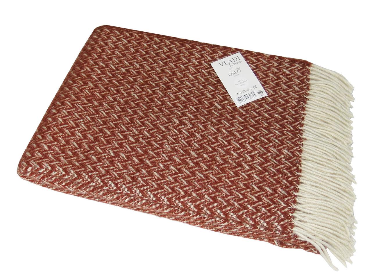 Плед шерстяной Vladi Oslo №11 Anna-ketch полуторный 140х200 см Белый (25898027)