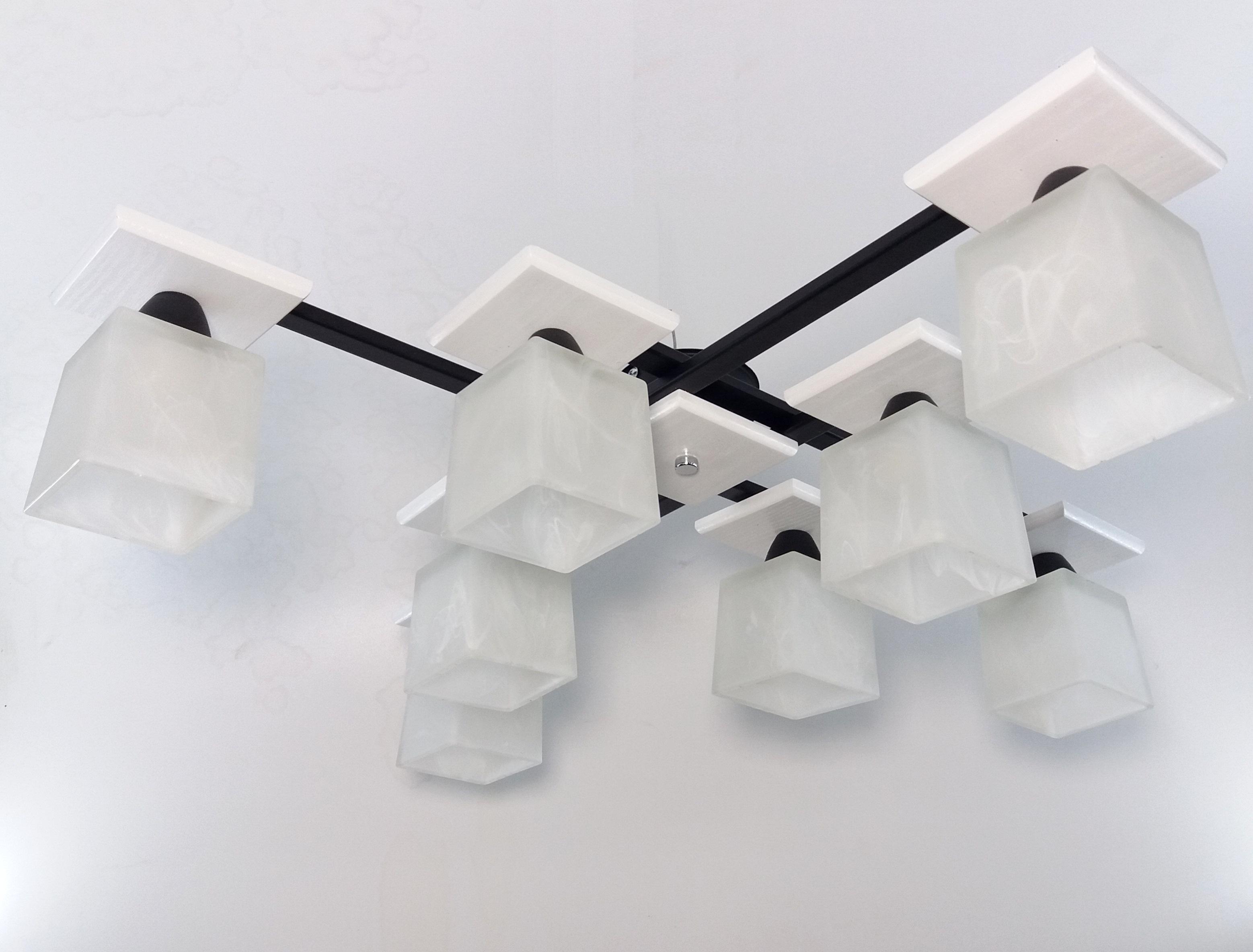 Люстра потолочная Оскар/8 на 8 плафонов Черный