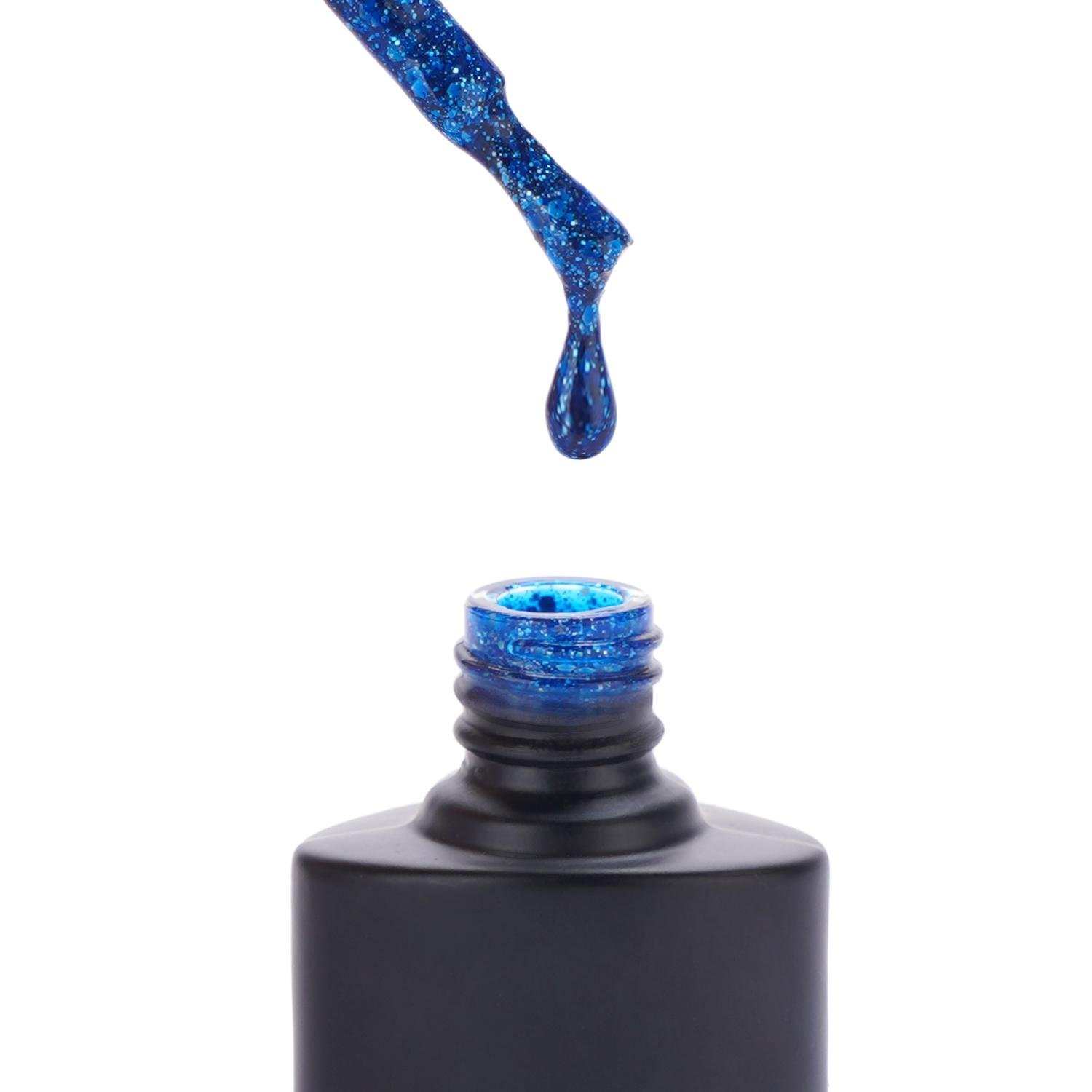 Гель-лак Reglance 100 Синий с блестками 7,5 мл - фото 2 Гель-лак Reglance 100 Синий с блестками 7,5 мл - фото 2