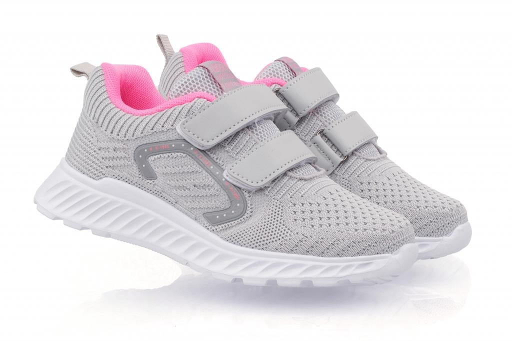 Кроссовки для девочек р. 33 Серо-розовый (70)