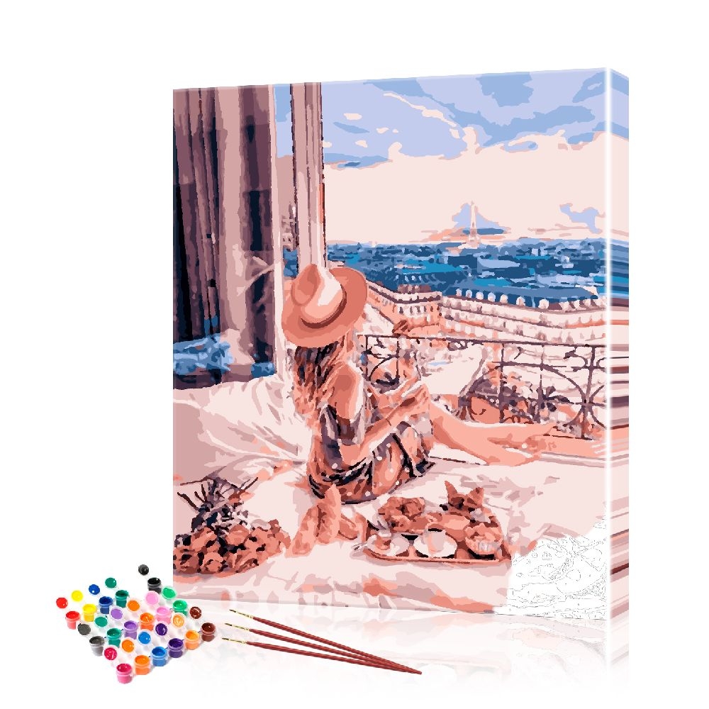Картина за номерами ArtSale Сніданок у Парижі PBN0835 40х50 см