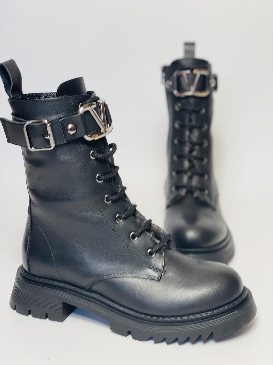 Ботинки женские зимние Evromoda р. 40 25,5 см Черный (2700)