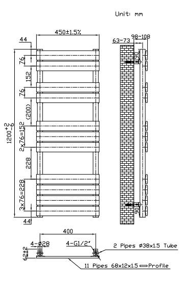 Сушка для рушників Faro 1200x450 мм Білий (RR-FR1200450W) - фото 2