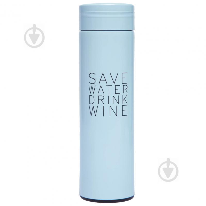 Бутылка-термос для воды SAVE WATER 480 мл ZF-8274 Голубая