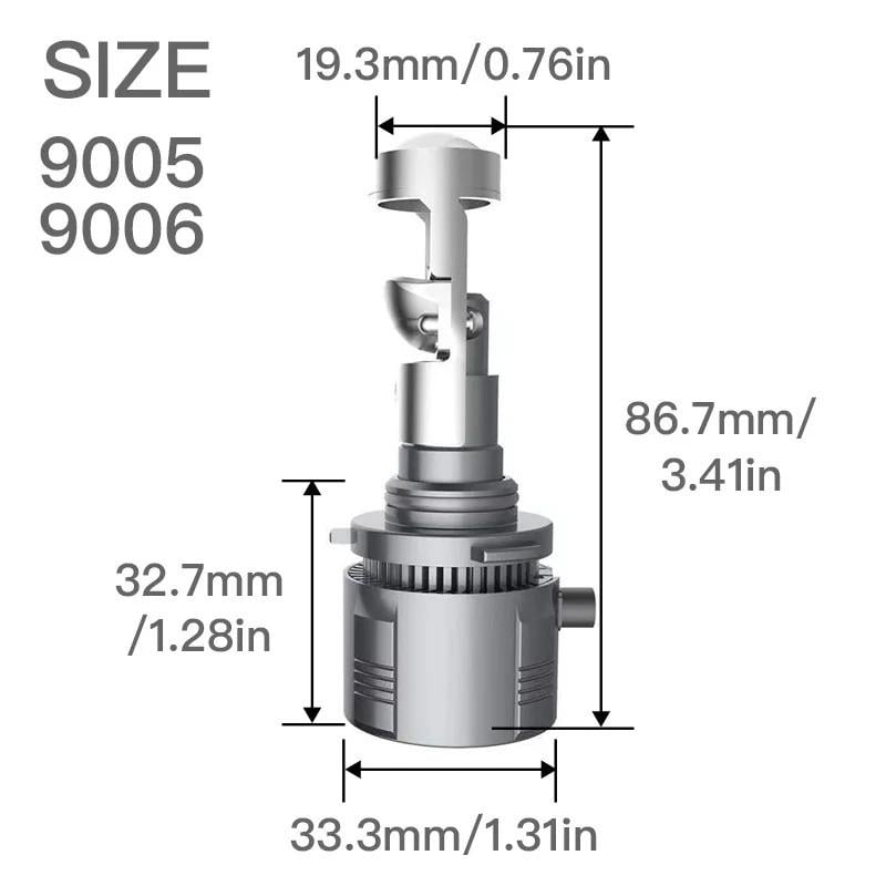 Автомобильные линзы HB4 A80 Mini Bi-LED Canbus 40W 80W 6000K 16000Lm 2 шт. - фото 2