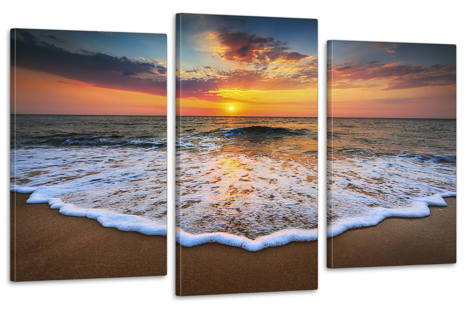 Картина модульная в гостиную/спальню Пляж закат 53х100 см (Art-676_3)