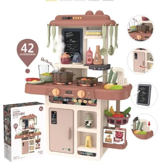 Дитяча кухня Fun Game 92015 Маленький Шеф з водою та парою 42 предмета Рожевий (2357763089) - фото 2 Дитяча кухня Fun Game 92015 Маленький Шеф з водою та парою 42 предмета Рожевий (2357763089) - фото 2