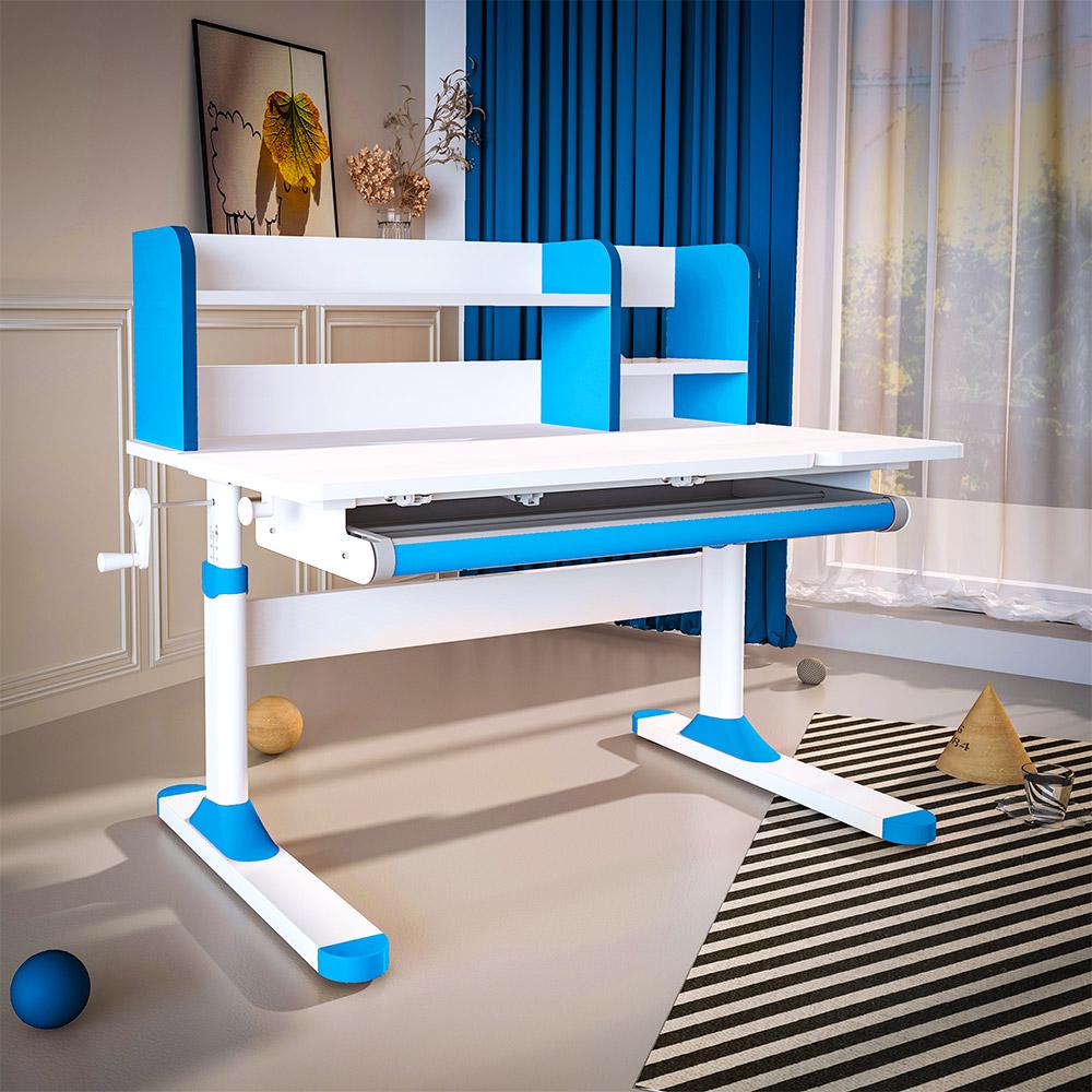 Парта трансформер шкільна Evo-kids TH-330 W/BL ергономічна Синій - фото 2