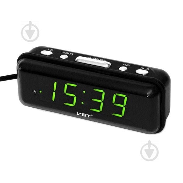Настольные часы с будильником цифровые VST LED VST-738-2 Черный (20053100295)