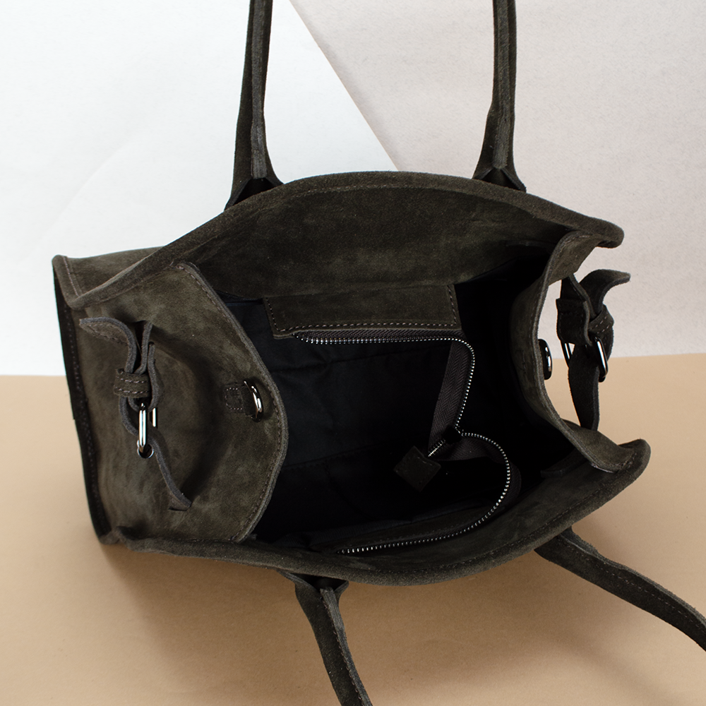 Сумка женская Virginia Conti 03802 замшевая с 2 ручками Шоколадный (2403372841) - фото 4 Сумка женская Virginia Conti 03802 замшевая с 2 ручками Шоколадный (2403372841) - фото 4