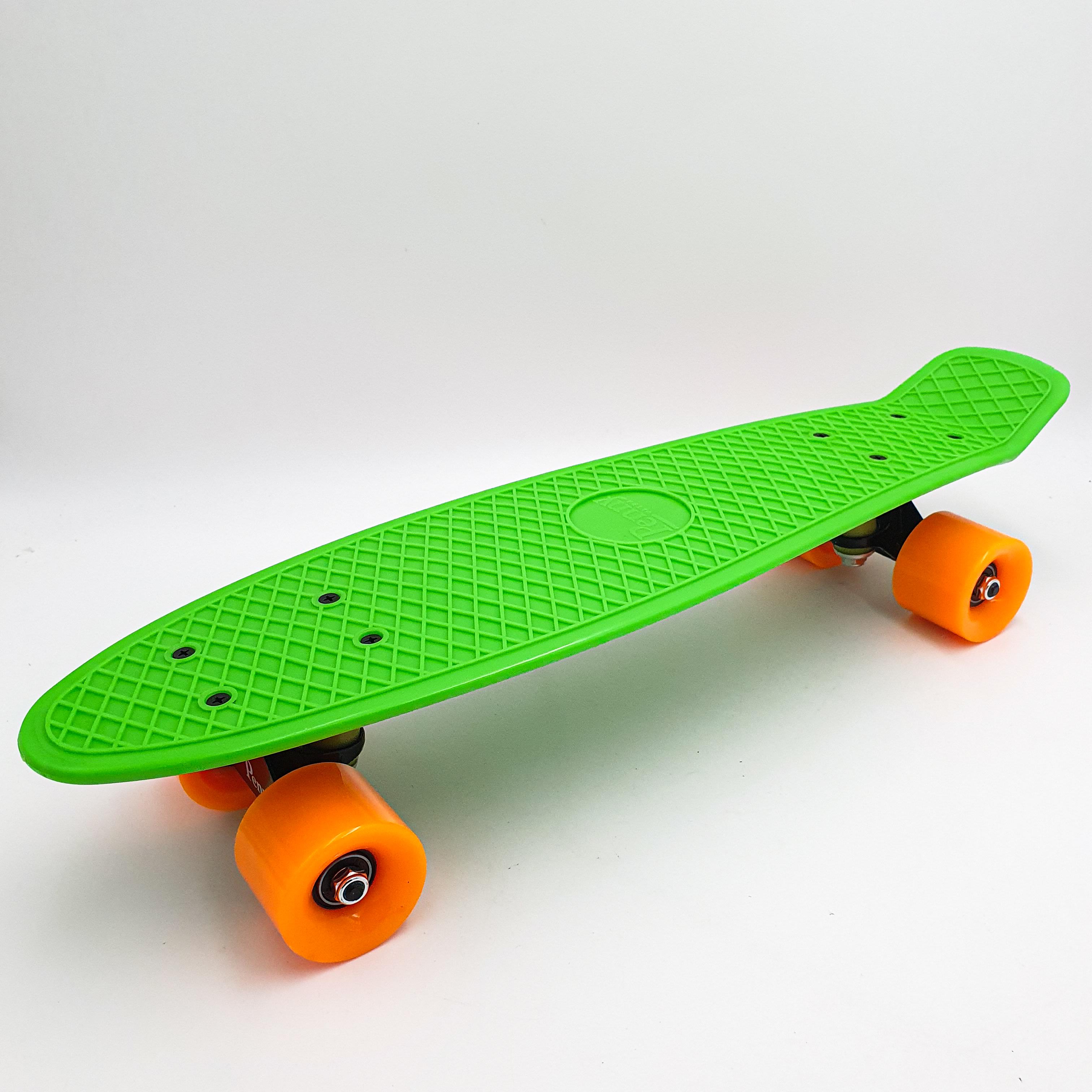 Пенни борд скейт 55х15см до 80кг ABEC 7 матовые колеса скейтборд Penny Board Pastel Series салатовый - фото 3