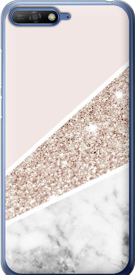Чехол на Huawei Y6 2018 Пастельный мрамор (4342t-1637-42517)