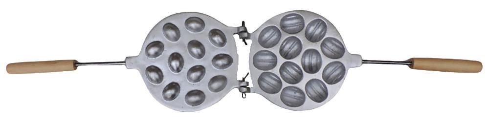 Форма для выпечки алюминиевая Орех 12 с деревянной ручкой - фото 5