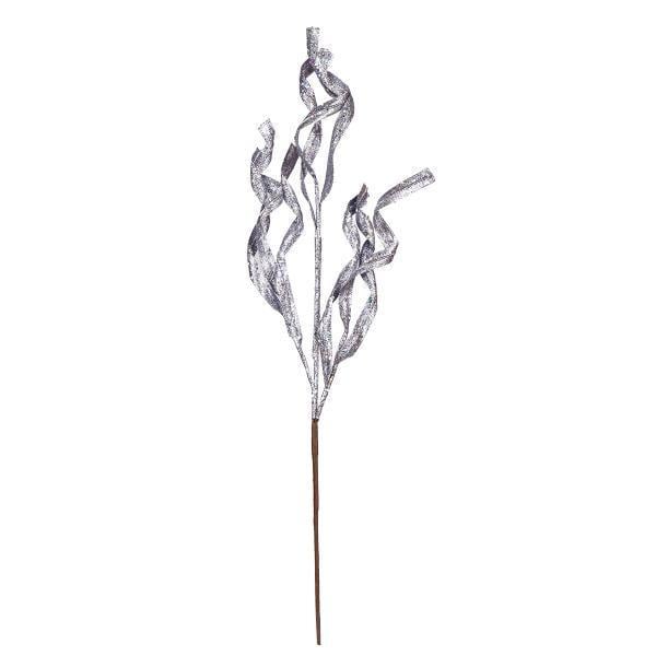 Ветка декоративная Yes! Fun Спирали 69 см глиттер Серебряный (973874)