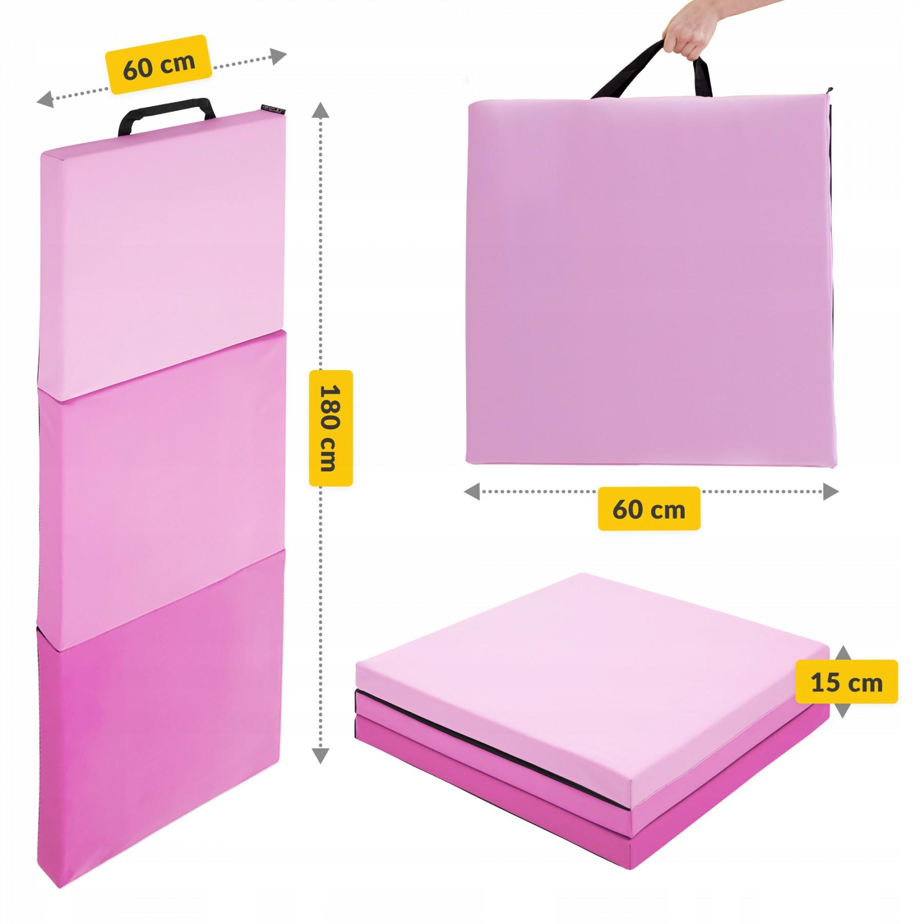 Гімнастичний мат 4FIZJO складаний 180x60x5 см Pink/Light Pink (4FJ0572) - фото 16