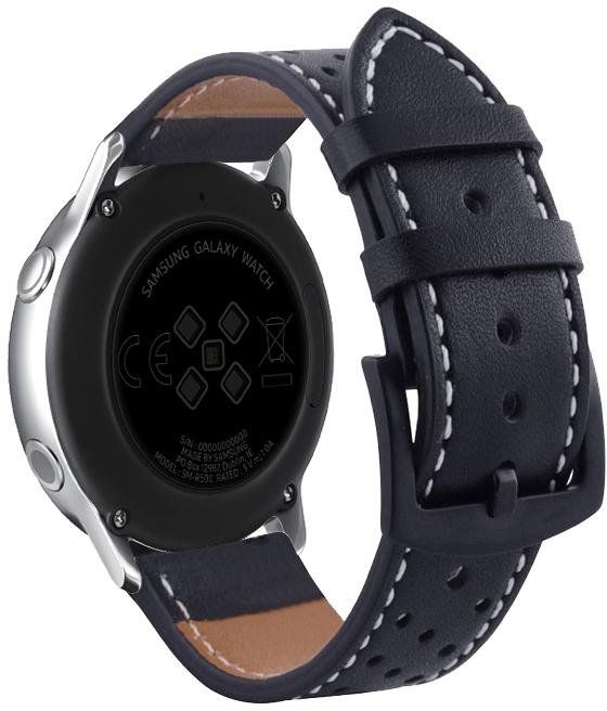 Ремінець шкіряний Classico для Galaxy Watch Active Black (20688) - фото 1 Ремінець шкіряний Classico для Galaxy Watch Active Black (20688) - фото 1