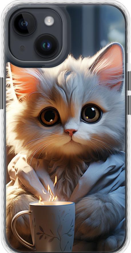 Чехол на iPhone 14 White cat (5646pm-2648-42517) Чехол на iPhone 14 White cat (5646pm-2648-42517)
