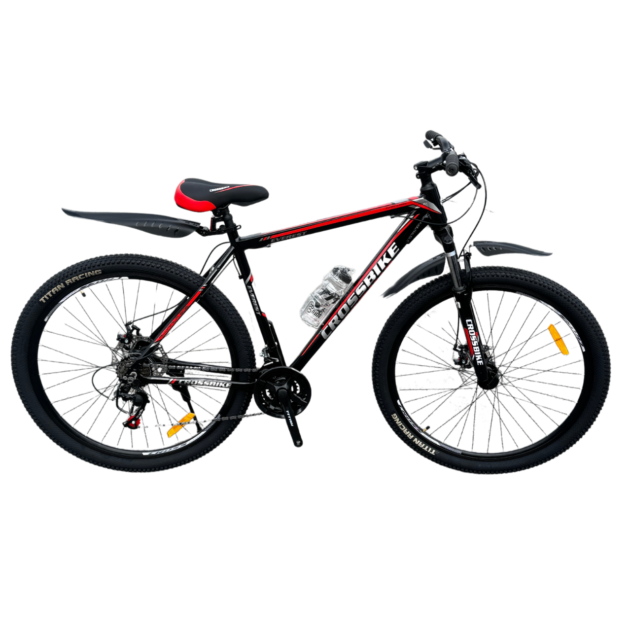 Велосипед CrossBike Everest 2025 29" 21" Black/Red