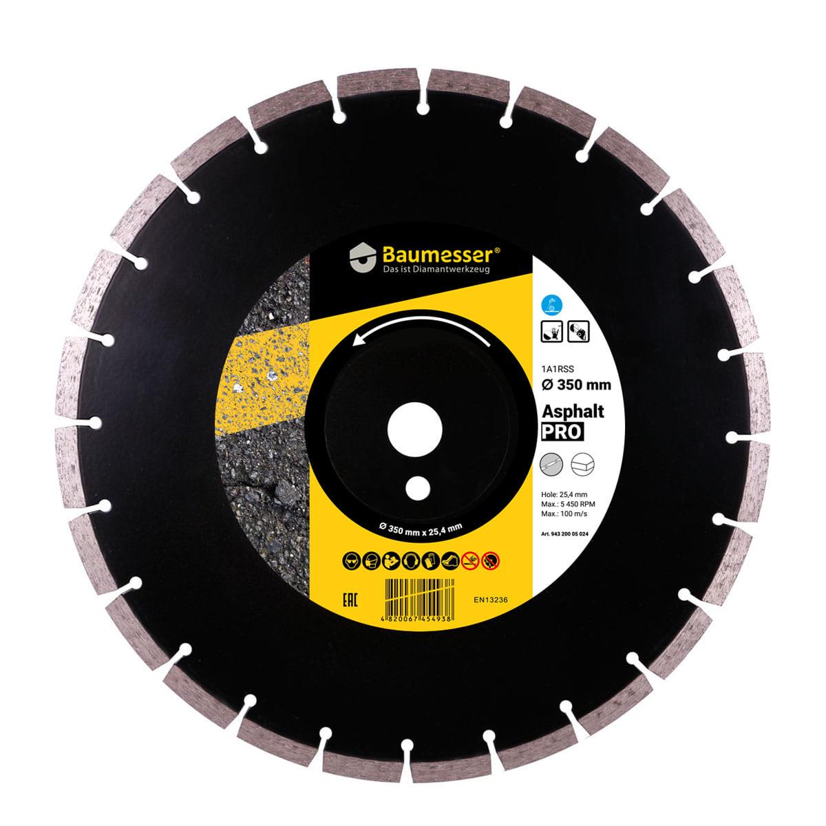 Диск алмазний Baumesser Asphalt Pro HIT 1A1RSS C3 350x3,5/2,5x10x25,4 мм (94320005024)