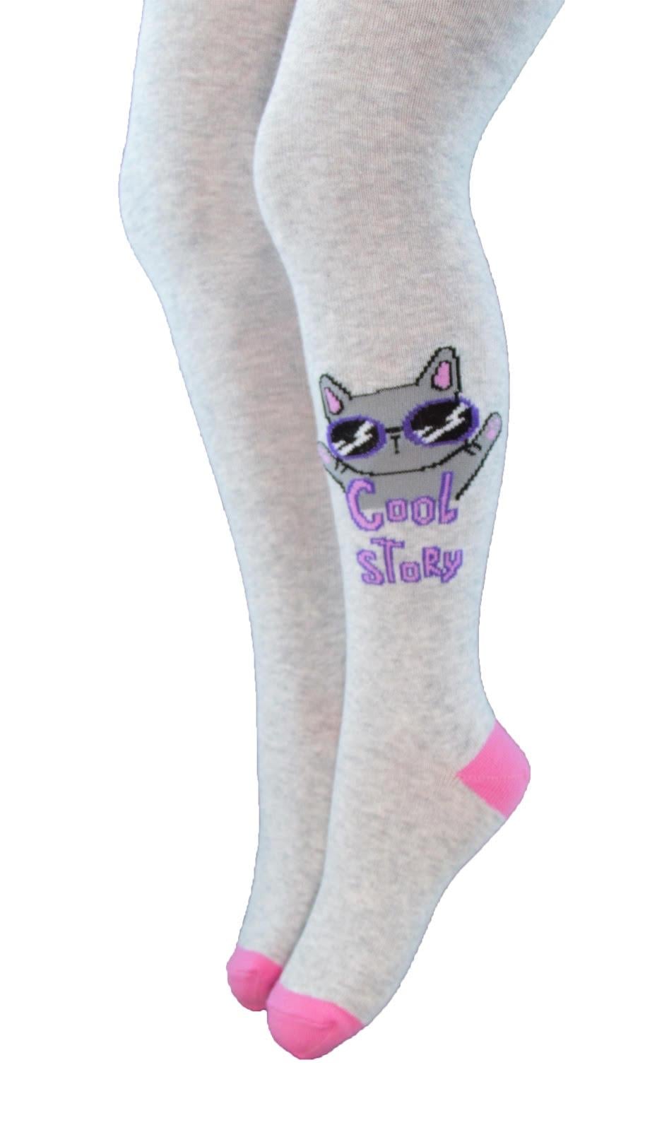 Колготки детские демисезонные Легка Хода 8250 104-112см Серебро-меланж