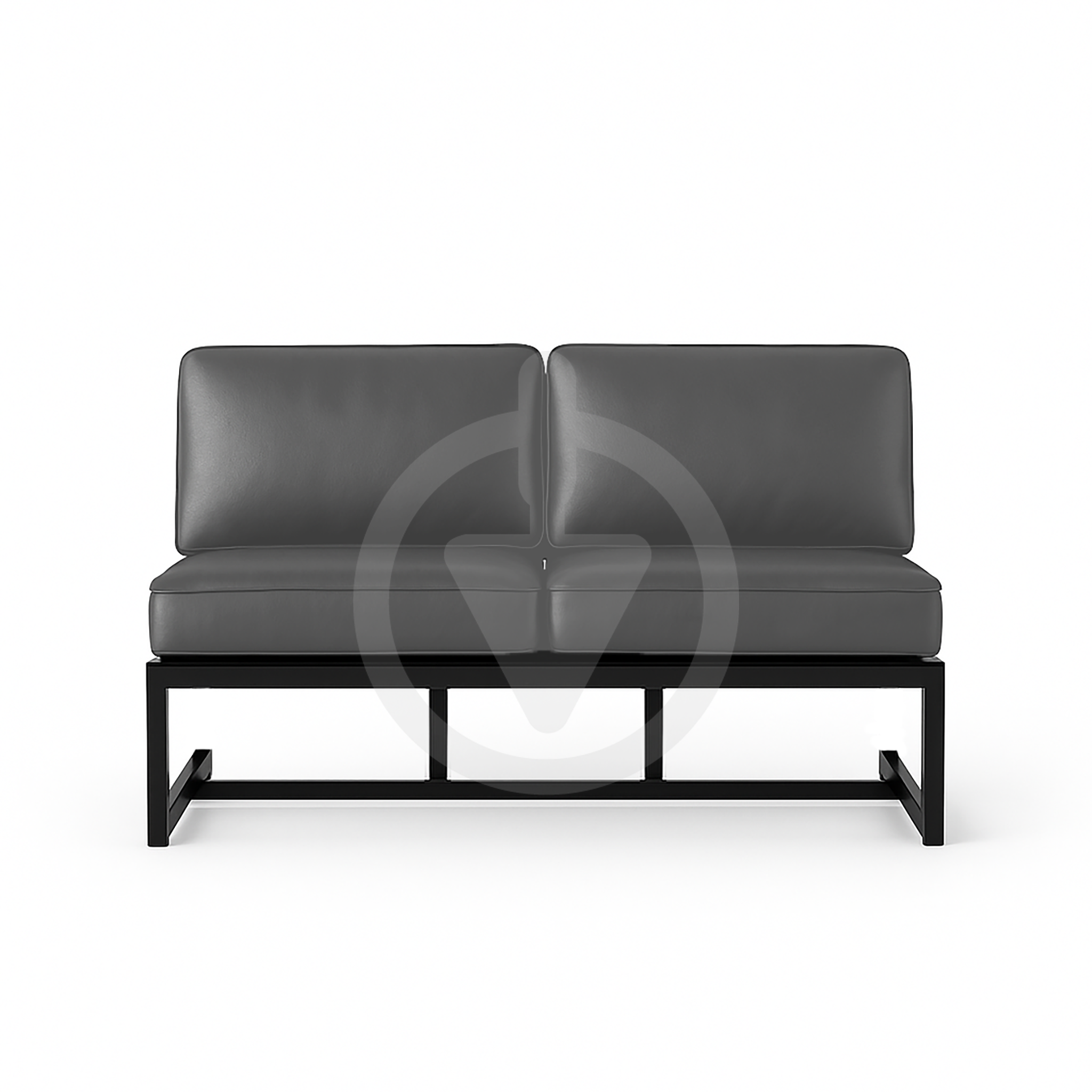 Диван металевий AVVS Атлас лофт екошкіра 126 см Сірий - фото 2