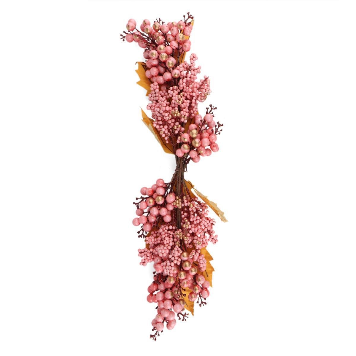 Ветка декоративная Зимняя ярмарка 64 см Ярко-розовый