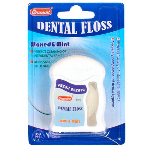 Зубная нить ORAMINT плотная мятная воскованая 50 м (52868) Зубная нить ORAMINT плотная мятная воскованая 50 м (52868)