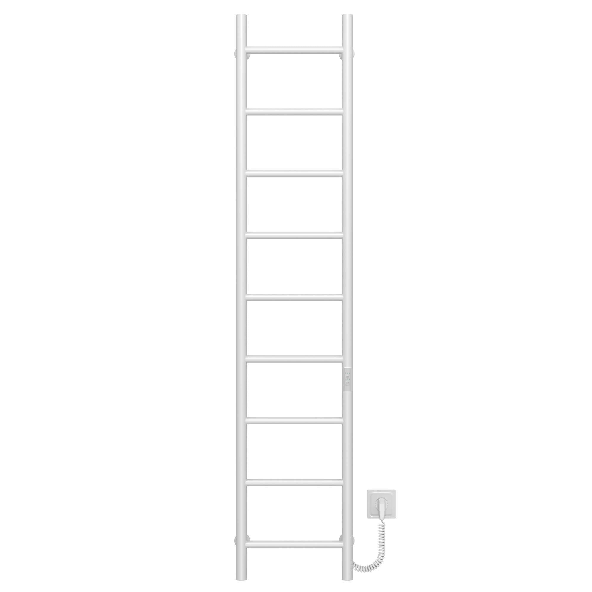 Полотенцесушитель электрический Deffi Орион П9 WD03 правое подключение нержавеющая сталь 400х1600 мм Белый (C.OR.160.40.9.EWR3)