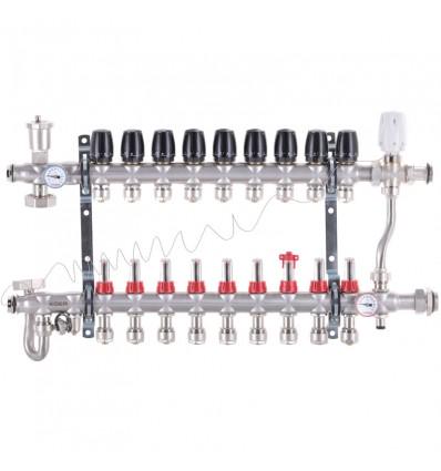 Коллектор со встроенным смесительным узлом Koer KR.S1013-9 и евроконусами 9 выходов (KR2952)