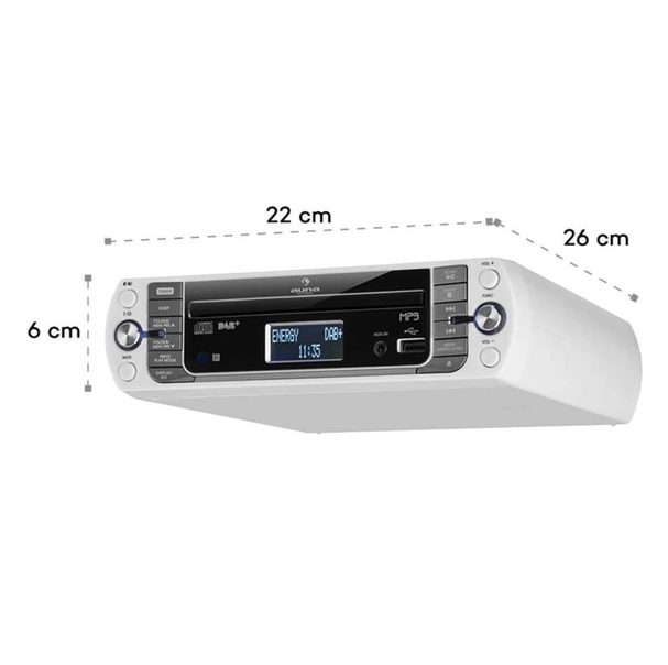 Радио кухонное Auna KR-400 CD с Bluetooth DAB+/FM-тюнером 40 станций 5 Вт (10031894) - фото 2 Радио кухонное Auna KR-400 CD с Bluetooth DAB+/FM-тюнером 40 станций 5 Вт (10031894) - фото 2