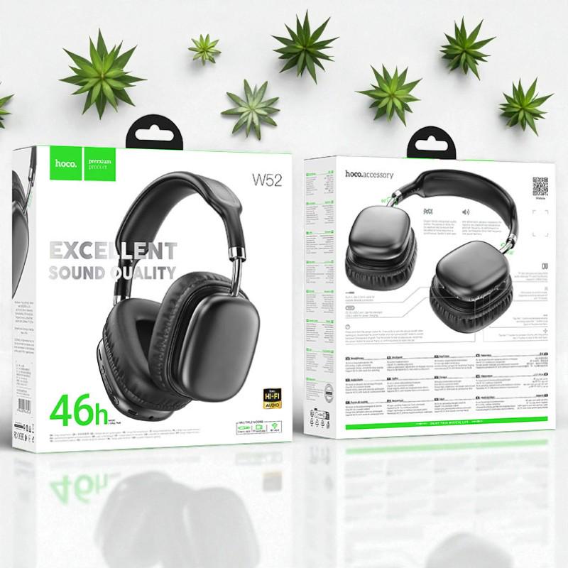 Навушники бездротові Hoco W52 Wonderful BT накладні Black (30654540) - фото 3