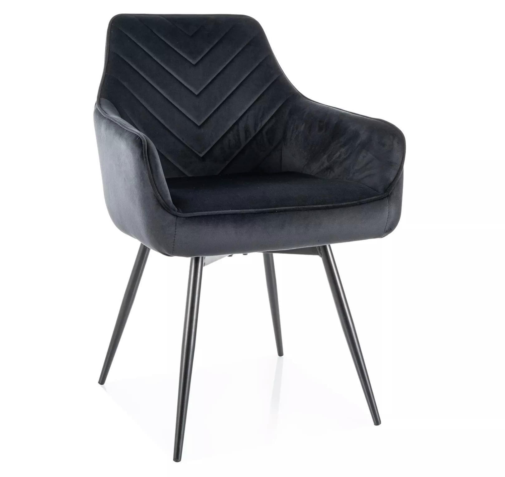 Стул кухонный Signal SERVIO VELVET Черный (BL.19 SERVIOVCC)