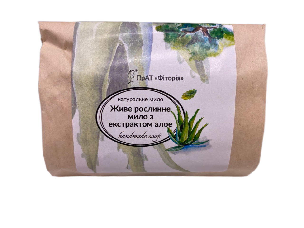 Мыло живое растительное Фитория ручной работы с экстрактом алоэ 60 г (1736700918)