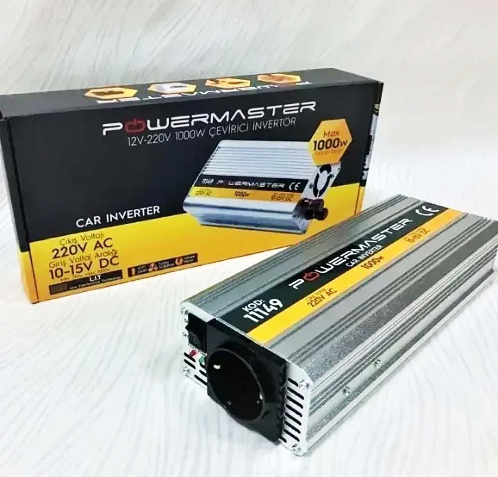 Автомобильный инвертор PowerMaster синусоида 12-220V AC/DC 1000W - фото 2 Автомобильный инвертор PowerMaster синусоида 12-220V AC/DC 1000W - фото 2