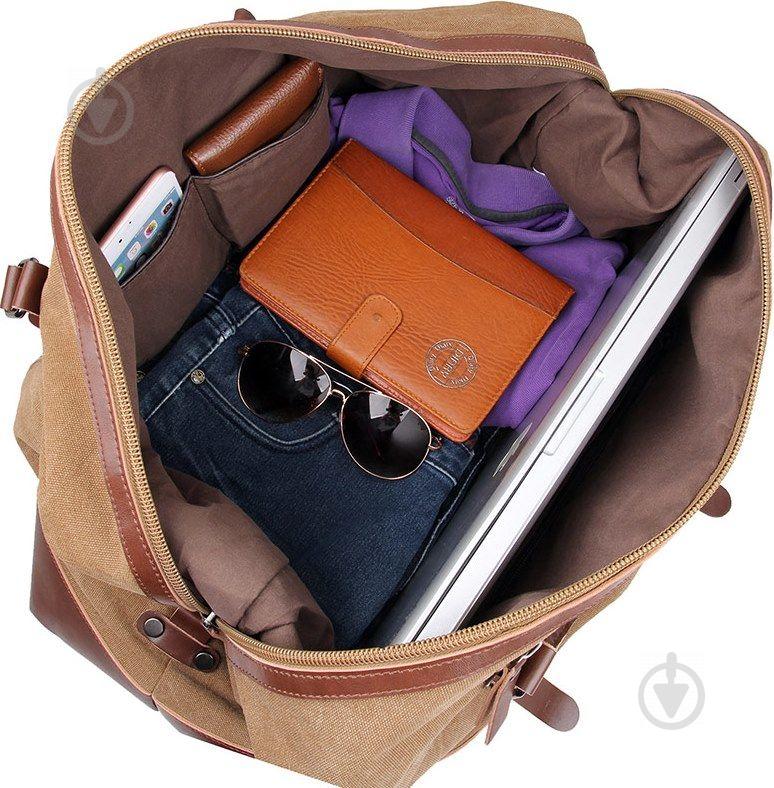 Сумка дорожня Vintage Коричневий (14580) - фото 4 Сумка дорожня Vintage Коричневий (14580) - фото 4