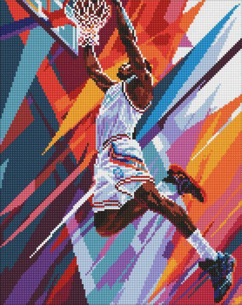 Алмазна мозаїка Ideyka Динамічний слем-данк 40x50 см (Id-AMO8085)