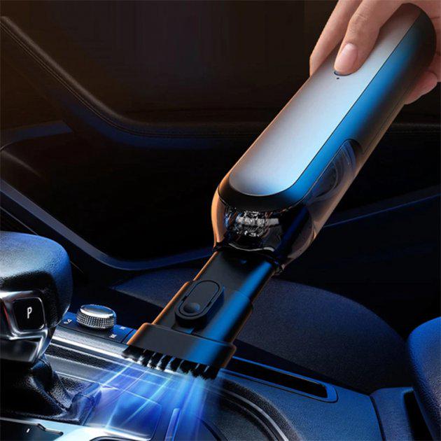 Автомобильный пылесос беспроводной портативный Baseus A1 Car Vacuum Cleaner Dark Space Black (VCAQ010001) - фото 18