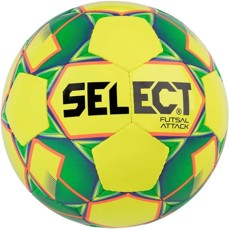 Мяч футзальный Select Futsal Attack Shiny Уни 4 Желто-зеленый (107343-024_4)