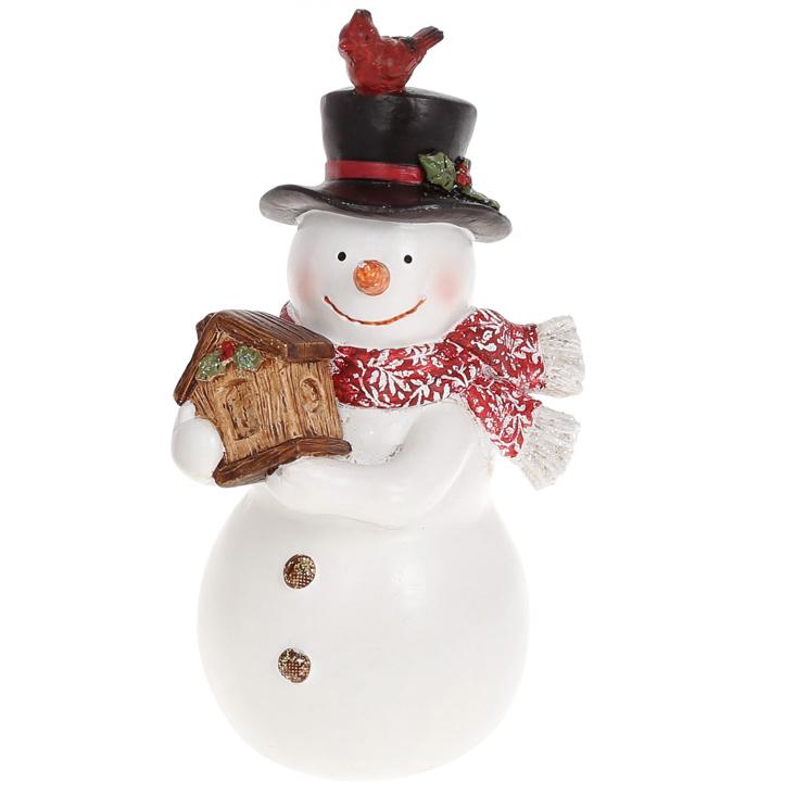 Декоративная статуэтка BonaDi Снеговик с птичкой (218-253)