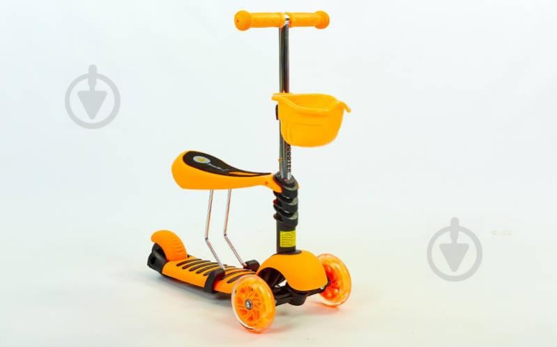 Самокат із нахилом керма planeta Mini Mini з сидінням 3 в 1 C-0332 Помаранчевий