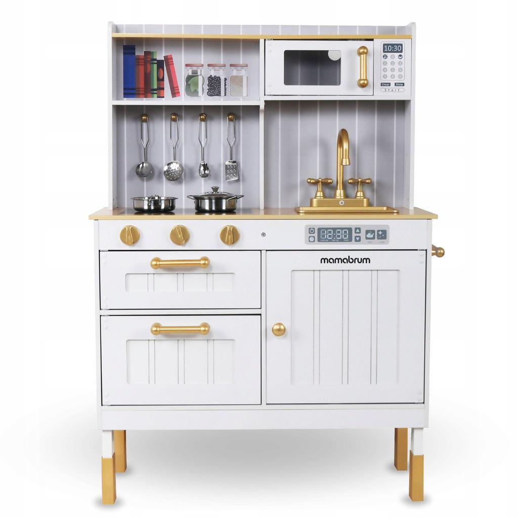 Кухня для детей Mamabrum деревянная 99x30x70 см Белый (MAM170) - фото 5