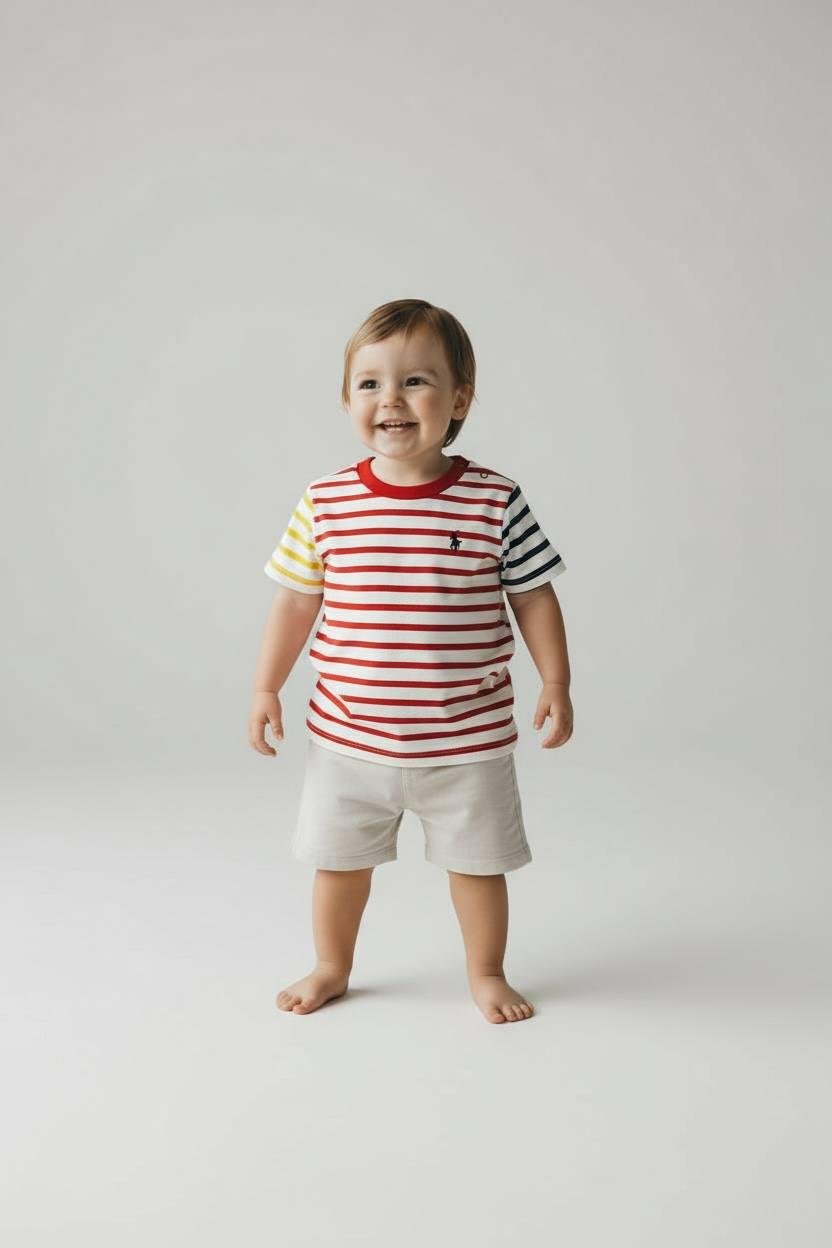 Футболка Polo Ralph Lauren 12 мес 80 см в полоску Белый Футболка Polo Ralph Lauren 12 мес 80 см в полоску Белый