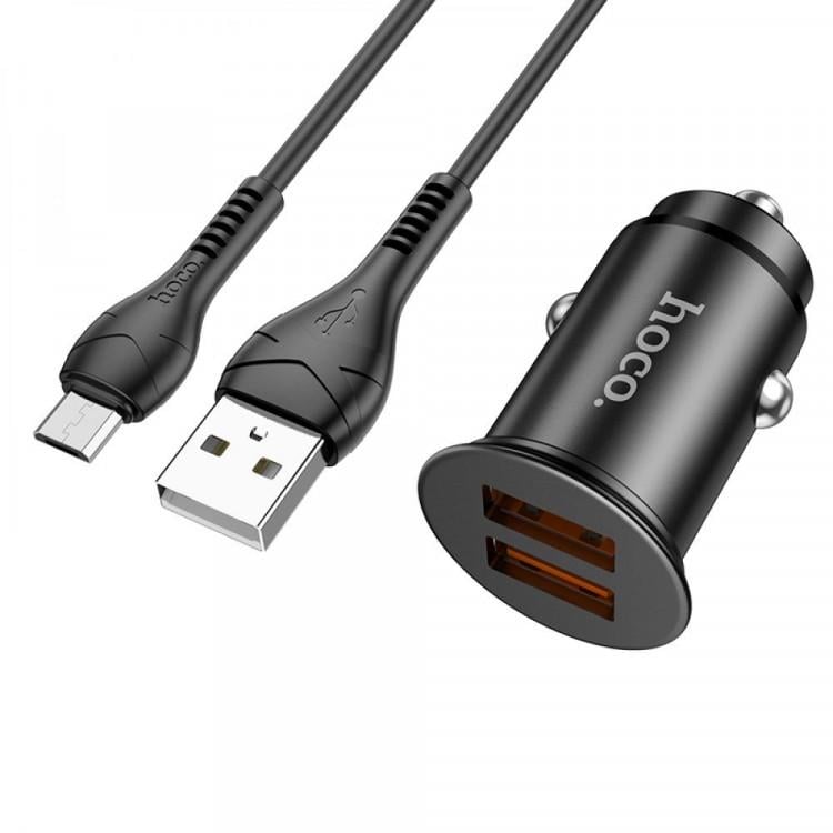 Зарядний пристрій автомобільний Hoco NZ1 QC3.0/36W MicroUSB Black Зарядний пристрій автомобільний Hoco NZ1 QC3.0/36W MicroUSB Black