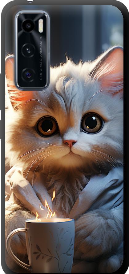 Чехол на Vivo V20 SE White cat (5646b-2128-42517)