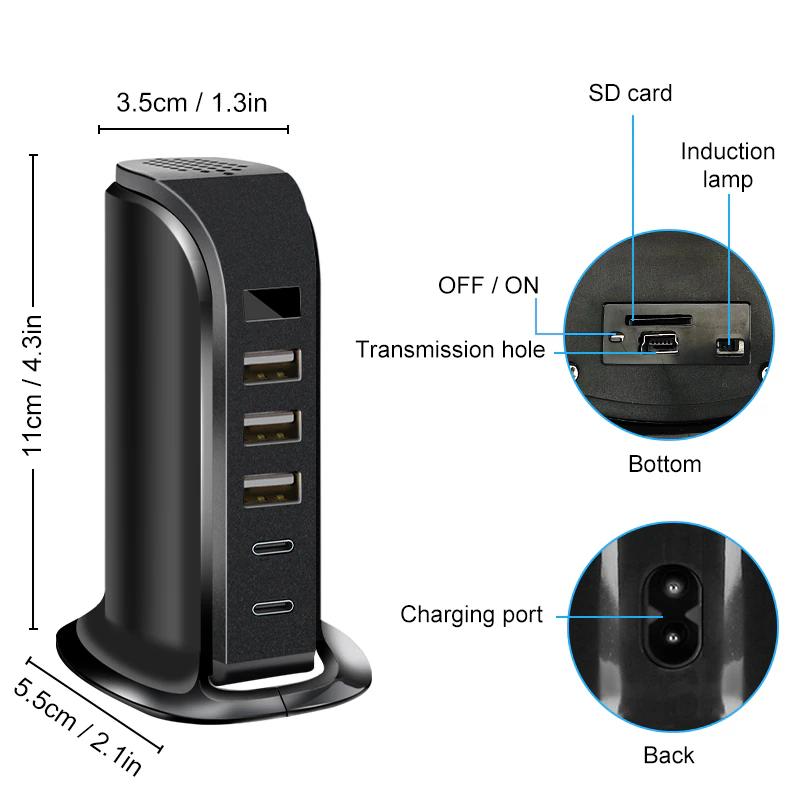 Камера спостереження HD 1080P та USB-Hub (11693420) - фото 5