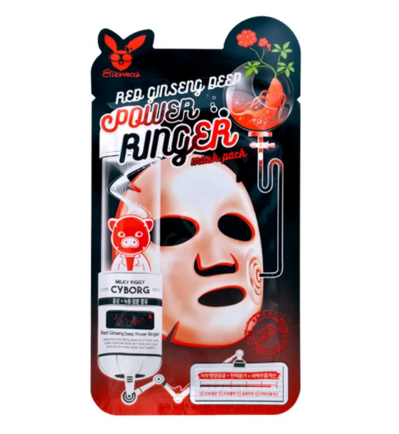 Маска омолоджуюча з женьшенем Elizavecca Red Ginseng Deep Power Ringer Mask Pack 23 мл