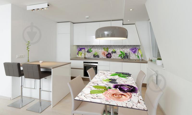 Наклейка вінілова на стіл Zatarga «Ягоди та Квіти» 600х1200 мм Z180476st Наклейка вінілова на стіл Zatarga «Ягоди та Квіти» 600х1200 мм Z180476st