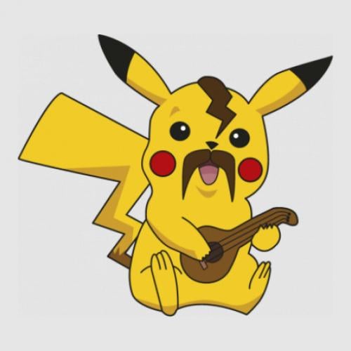 Стикер Казак Пикачу 40x35,8 см Желтый (21560048)